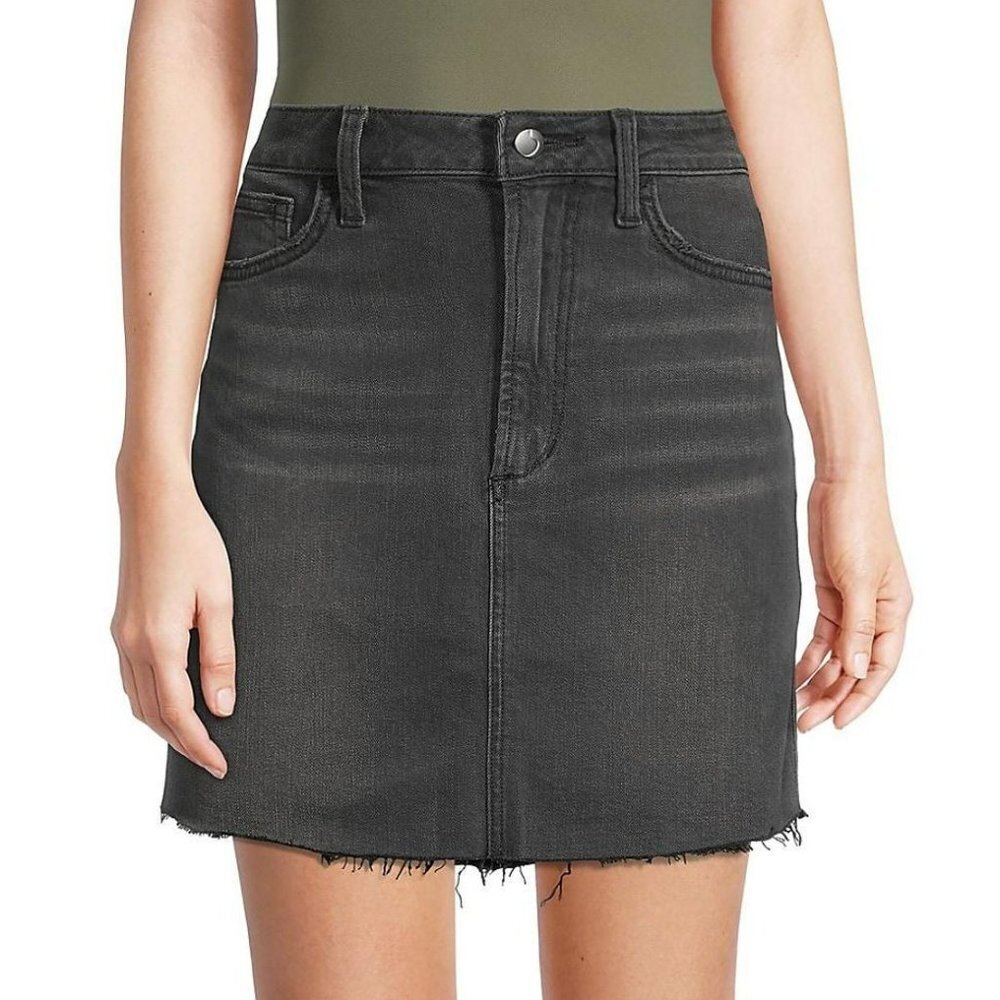 NWT New Joe's Jeans Denim Black Mini Skirt Size 27